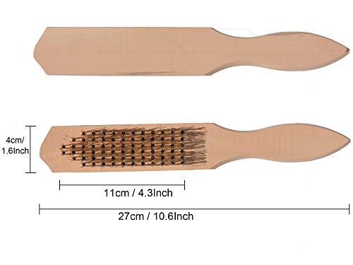 DS-Space Wooden Handle large File Brush & Card, File Cleaning, Rust removal Brush, 2-Pack