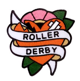Adam Potts - Roller Derby Broken Heart - Embroidered Patch