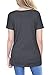 Zajawia Womens Casual Short Sleeve Tunic Tee Tops Button Side Blouse Loose T-Shirt