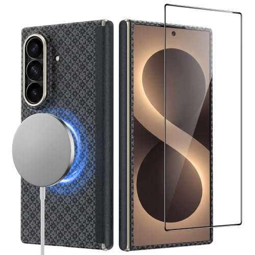 BENKS Samsung Galaxy Z Fold 8 Ultra Case with Tempered Glass, Aramid Fiber Kevlar Ultra Thin Rugged Case with Hinge Protection, Compatible MagSafe, ArmorGrid Air Grand Combo