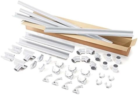 INEFA Gutter System Summer House NW 100, White up to 2 x 2.5 m max. roof Length semicircular Plastic, rain Gutter, roof Gutter White STK