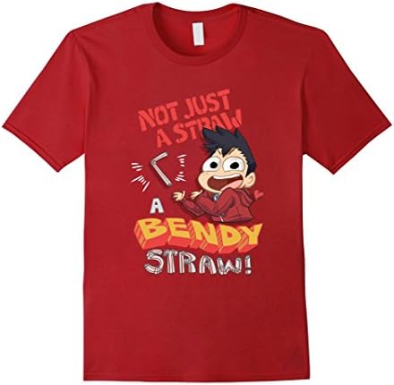 Mens Mondo Mango T-Shirt Not Just A Straw Small Cranberry