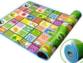 ONEPEARL(LABEL) Polyester Double Sided Water Proof Baby Mat Carpet (Multicolour, 17x13x10 cm)