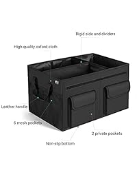 Organizador plegable para cargo por Miu Color, Negro