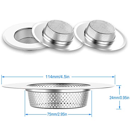 4 Helect+3+Pack+Kitchen+Strainer+Stainless