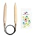 Knitter's Pride Jumbo Knitting Needles Circular 47 inch (120cm) Size US 50 (25.0mm) 400266 with 10 Colorful Stitch Markers