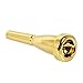 Whitelotous Gold Plated Trumpet Mouthpiece Meg 3C Size for Bach New