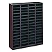 Safco Products E-Z Stor Wood Literature Organizer, 60 Compartment, 9331MH, Mahogany, Durable Construction, Removable Shelves, Plastic Label Holders