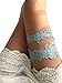 YuRong Flower Leaf Style Garter Set Wedding Garter Set Bridal Garter G08 (Blue)
