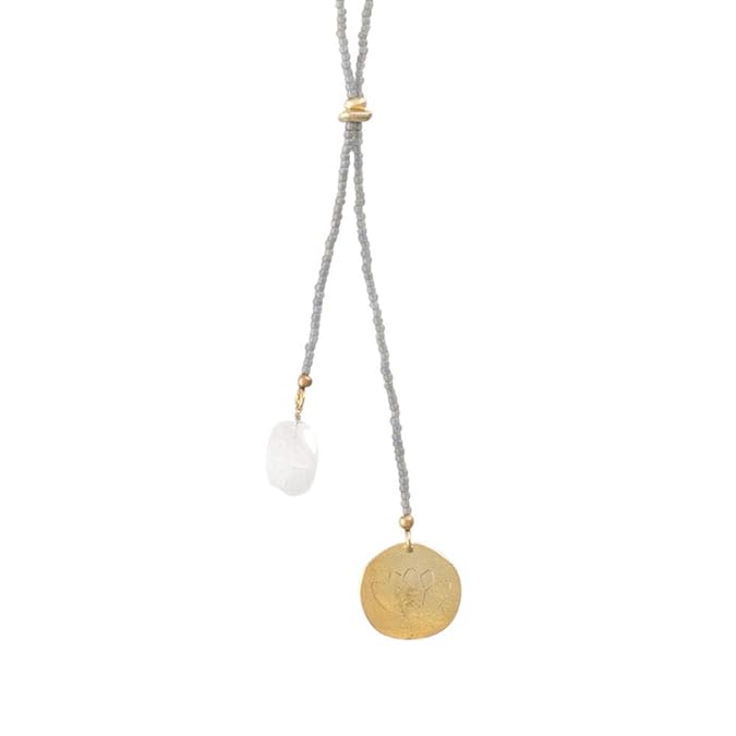 A Beautiful Story Halskette Mondstein Gold Bead-Kette Handgefertigte Halsketten Damen
