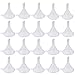 50pcs Mini Plastic Funnel, Lystaii Transparent Funnels for Bottle Filing Perfume Essential Oil Clear PP Funnels for Small Samples of Perfume Liquid Emulsion Lab Bottle Chemical liquid