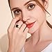 Madeone 18K Rose Gold Plating Luxury Square Emerald Green Gemstone Excellent Cut Cubic Zirconia CZ Wedding Engagement Ring for Women with Box Packing Size 6-10 (6)
