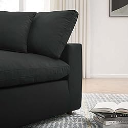 Modway Commix Modular Sofa, Corner Chair, Black