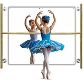 Toddler Ballet Bar for Kids - Wall Mounted Barre with Mirror &ndash; Home Dance Studio Kit for Confidence, Balance &ndash; 3-Height Adjustable Bar for Stretching in Nursery and Playroom