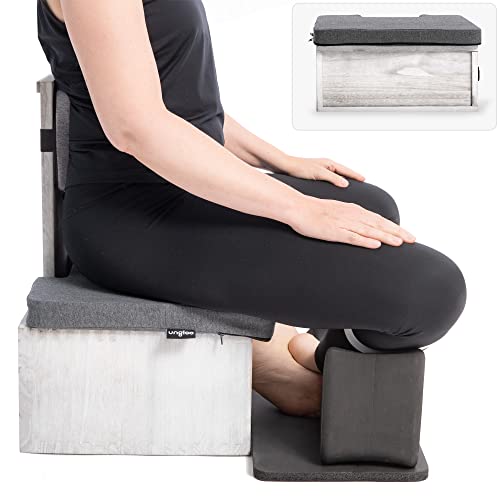 Ungloo Box Meditation Floor Chair, Back Support, Knee and Hip Support