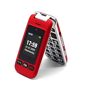 artfone-GSM-Big-Button-Mobile-Phone-for-Elderly-Sim-Free-Unlocked-Dual-Screen-Flip-Phone-Easy-to-Use-Basic-Mobile-Phone-With-24-LCD-Display-SOS-Button-Talking-Numbers-Torch-Loud-SpeakerRed artfone GSM Big Button Mobile Phone for Elderly, Sim Free Unlocked Dual Screen Flip Phone, Easy to Use Basic Mobile…