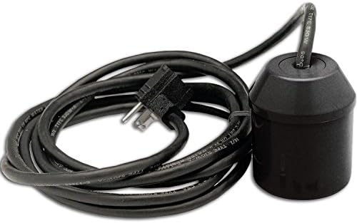 Sump Pump Float Switch Mercury Free | 115V, 15A, 1/2 HP, 10' Cord