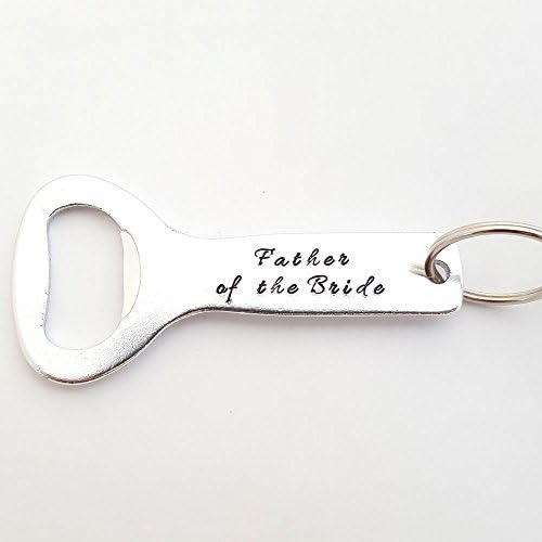 Father of the Bride Bottle Opener Key Chain Personalized
