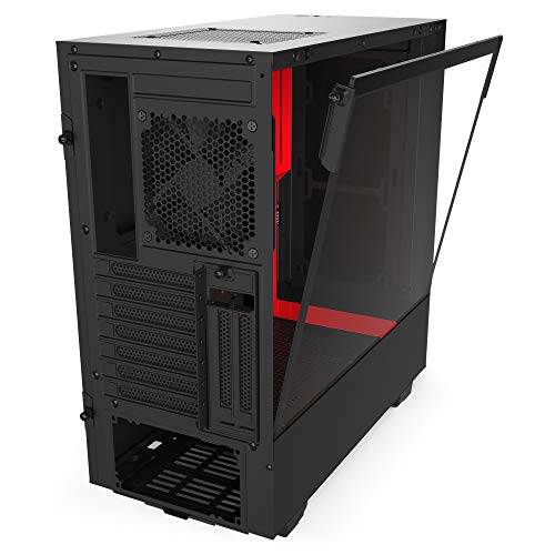 NZXT-H510i-Compact-ATX-Mid-Tower-PC-Gaming-Case-Front-IO-USB-Type-C-Port-Vertical-GPU-Mount-Tempered-Glass-Side-Panel-Integrated-RGB-Lighting-Water-Cooling-Ready-BlackRed