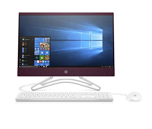 HP 22-C0083w 21.5″ All in One PC – Intel Celeron G4900T, 4GB, 1TB, DVDRW, Webcam, Windows 10, Burgandy (Renewed)