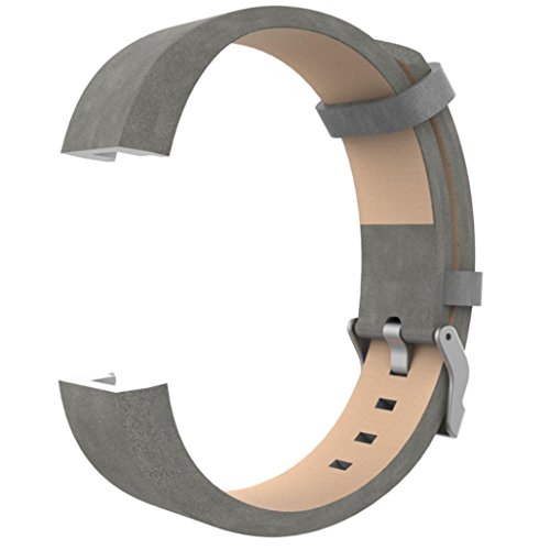 For Fitbit Charge 2, Sunfei New Fashion Sports Leather Bracelet Strap Band (Gray)