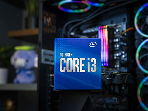 Intel Core i3-10100 Desktop Processor 4 Cores up to 4.3 GHz LGA1200 (Intel 400 Series Chipset) 65W, Model Number: BX8070110100