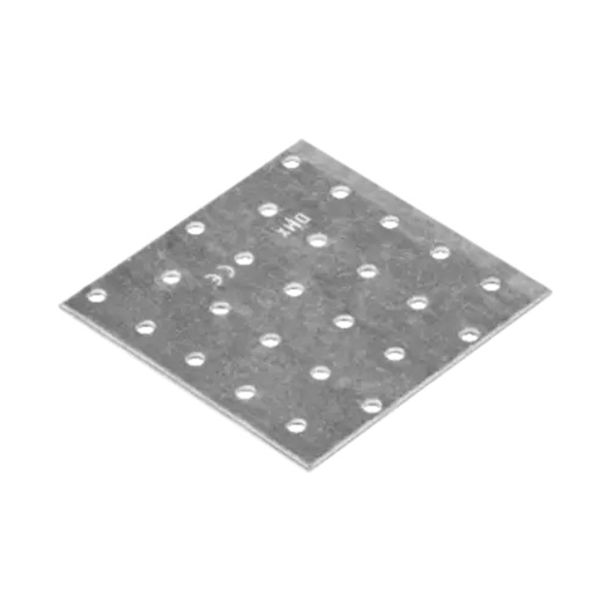 100mm x 100mm Galvanised Perforated Flat Plate Connector Joining Plates Metal Brace Brackets for Wood 2mm Thick Steel PP35 (Pack of 10) L03-06ABC