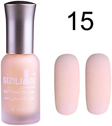 Glorrt 12ml Matte Dull Nail Polish Fast Dry Long Lasting Nail Art Matte Nail Polish Gel (O)