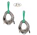 2x Packs 50' FT Metal Garden Hose 304 Stainless Steel 18 Gauge Super Light Weight With Solid Brass Fireman Twist Nozzle Sprayer And Hanging Strap primary