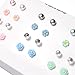 Women's Girl's Assorted Multiple Ball Daisy Rose Flower Pearl Stud Earrings Set 12 Style/pack