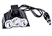 Nestling Solarstorm 1200Lm U2 XML CREE LED Mountain Cycle Lights Front Bike Lights Bicycle Light Headlamp Torch Headlight Rechargable Head Lights Flashlight 4x18650 Battery Rear Light (X3 Black)
