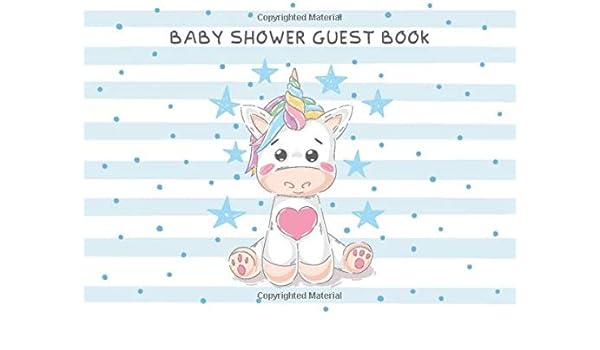 Baby Shower Guest Book Cute Happy Unicorn Welcome Baby Keepsake Book Wishes Message Book Gift Log Recorder Keepsake Memory Book Party Decoration Supplies Baby Shower Sign Ideas