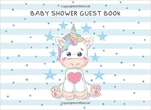 Baby Shower Guest Book Cute Happy Unicorn Welcome Baby Keepsake Book Wishes Message Book Gift Log Recorder Keepsake Memory Book Party Decoration Supplies Baby Shower Sign Ideas