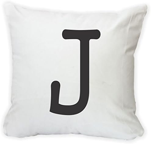 CSSaleStore Letter J 18x18 Square Decorative Throw Pillow Case Cushion Cover
