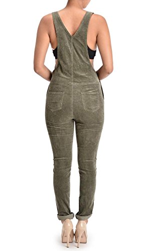 G-Style USA Women's Corduroy Overalls RJHO446 - Olive - 3X-Large - S1G - Thumbnail 2