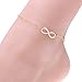 ISHOW Sexy Women Infinity Charm Gold Tone Chain Barefoot Anklet Bracelet Foot Chain Jewelry