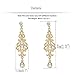 Gold Plated Q&Q Fashion Art Deco 20s 30s Flapper Gatsby Austria Crystal Bridal Silver Dangle Earrings
