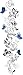 Blue Butterflies and Hanging Vines Wall Sticker Decal Size: 30inchx10inch (HxW)