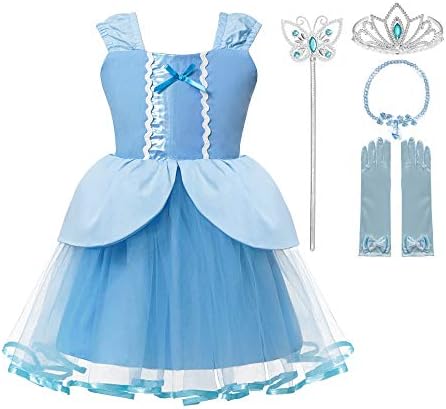 Princess Costume Tutu Dress Up Cosplay Dresses for Toddler Baby Girls