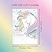 Unicorn Rainbow Birthday Invitations for Kids Party - 25 qty, DOUBLE SIDED Invites, Lavender Envelopes by Well Krafty