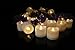 Cozeyat 24pcs Soft Warm White Battery Tea Lights Romantic Flameless LED Candles with Petals for Proposal, Wedding Receptions, Ceremony, Bridal Shower, Dinner Table Setting,Christmas Party Home Decor