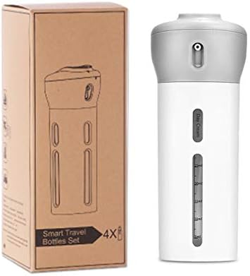 4In1 Travel Bottles,TSA Travel Bottles, Refillable Travel Liquid/Emulsion Container Set - TSA Certified+ Portable Waterproof Case(Gray)