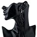 D EXCEED Fashion Chandelier Drop Earrings Teardrop Shaped Chandelier Crytal Dangle Drop Earrings for Women Black
