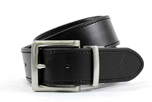 Polo Ralph Lauren Mens Reversible Belt (36, Black/Brown)