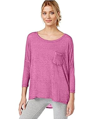Performance Three-Quarter Sleeve High-Low T-Shirt Medium