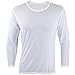 YiZYiF Men's Mesh Sheer T-shirt Top Transparent Long Sleeve Slim Fit Undershirt White Medium