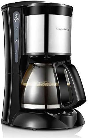 Coffee Machine- Precision Filter 95 ° C High Temperature Sealed Extraction Automatic Power off Insulation Anti-drip Design Detachable Funnel 1.25L 220V 600W, Black