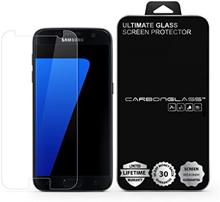 Samsung Galaxy S7 Screen Protector by SCREENDER - Scratch Proof CARBONGLASS - Ultra Clear High Definition - 90 Days LCD Screen Replacement Guarantee