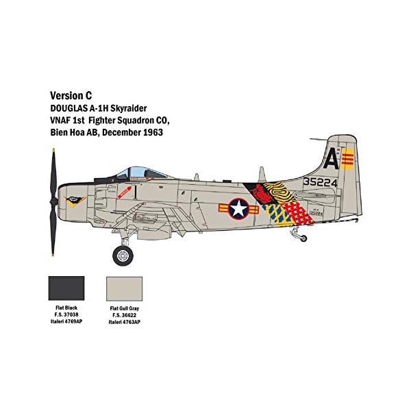 ITALERI 2788S - 1:48 A-1H Skyraider , Modellbau, Bausatz, Standmodellbau, Basteln, Hobby, Kleben, Plastikbausatz… – Bild 8