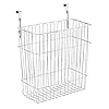 mDesign Over-the-Cabinet Wastebasket Bin or Storage Basket for Kitchen - Chrome